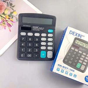 UMI DEXIN Calculator 12-digit Dual Power Large Screen Electronic Calculator Accounting Calculator/Calculator Sekolah 太阳能计算机