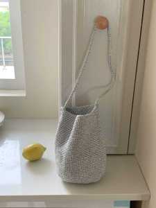 Túi Đeo Vai Đơn Giản Thời Trang Hàng Ngày Đi Làm Túi Đeo Chéo Cổ Tay Phong Cách Hàn Quốc Túi Đan Dệt Chất Liệu Vải Cotton Mềm Mại Có Thể Gấp Lại