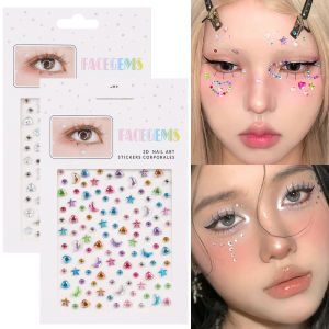 3D Acrylic Makeup Diamond Eyes Face Festival DIY Body Crystal Gems Tattoo Adhesive Rhinestone Nail Art Decoration Jewels Stickers