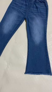 Celana Jeans Anak Perempuan Retro Cutbray Highwaist Washed Bahan Street Melar Trending