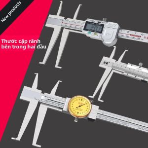 Thước Cặp Kỹ Thuật Số 9-150mm Rãnh Đôi Bên Trong Điện Tử Vernier Đo Đường Kính Bằng Thép Không Gỉ Công Cụ Chế Biến Gỗ Với Độ Chính Xác 001mm