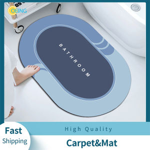 OEING ครัวเรือนเสื่อห้องน้ำไดอะตอมโคลนเบาะซุปเปอร์ดูดซับลื่นห้องน้ำพรมห้องน้ำแห้งเร็วพรม