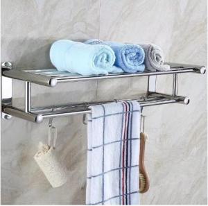 BEST SELLER - 304 Stainless Steel Towel Rack No Drilling Waterproof Towel Holder And 4pcs Move Hooks(40-100cm)