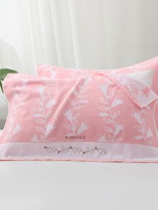 Khăn Đệm Lót Satin Thêu Cotton 2 Chiếc Khăn Đệm Lót Hai Màu Thanh Lịch Khăn Đệm Lót Cắt Lông Mịn Chất Lượng Cao Cấp