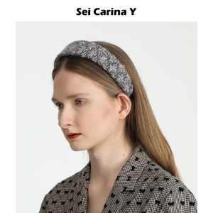 Fashionable Bright Thread Thick Tweed Hairband Womens New Style Small Audience Design Sweet Versatile Sei Carina Y Hair Accessory