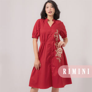 RIMINI - Dress Wanita Kondangan Sincia Bordir Lengan Pendek XS-L - Nuwa Dress - 85678