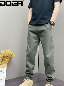 กางเกงขายาวทรงตรงขาบานสไตล์เกาหลีสำหรับผู้ชาย ทรงลำลอง สวมใส่สบาย เอวยางยืด กางเกงขายาวทรงตรงสไตล์อเมริกัน INS สำหรับเยาวชน