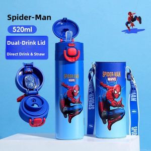 Disney | Child-friendly Insulated Stainless Steel Water Bottle with Straw and Direct Drinking