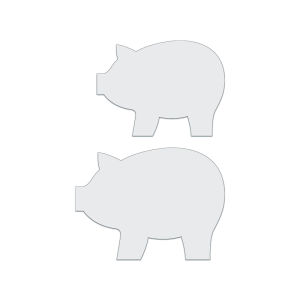 YOMDID 2pcs Pig-Shaped Storage Pouch Sewing Templates Quilting Stencils For Pouches Needles Thread Coins Accessories