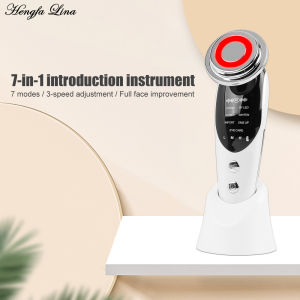 Hengfa Lina 7 in 1 Face Lift Devices EMS RF Microcurrent Skin Rejuvenation Facial Massager Light Therapy Anti Aging Wrinkle Beauty Apparatus