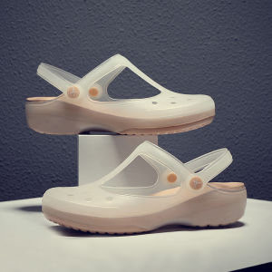 2025 New Womens Sandals Hole Shoes Nurse Shoes Anti-slip Thick Bottom Breathable Beach Shoes Slip-On Soft Summer Outdoor Wear