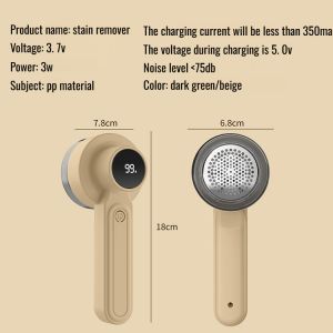 Portable Hairball Remover Rechargeable Steel Blade Clothes Shaver SixBlade Electric Sweater Fabric Defuzzer Digital Display Lint Trimmer