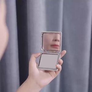 Mini Di Động Thời Trang Họa Tiết Da Báo Gương Trang Điểm Bỏ Túi Gấp Cầm Tay Gương Du Lịch 2 Mặt Nhỏ Dụng Cụ Trang Điểm