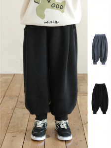 Warm Fleece Lined Boys Trousers Jogger Pants