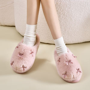 Dép Cotton Màu Hồng Dễ Thương Cho Nữ Mùa Thu Đông Trong Nhà Ký Túc Xá Thiết Kế Giày Dép Bằng Vải Cotton Mùa Đông Ấm Áp Thoải Mái