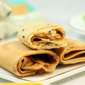 Almond Sesame Egg Roll Cookies Low Sugar Snacks for Elderly People Xiankangjia Brand Egg Crisp Biscuits from Fujian Province