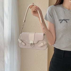 Lichat Womens Underarm Bag Vintage Lock Buckle Flip Cover Commuter Versatile Single Shoulder Crossbody Bag Sweet Lady Style