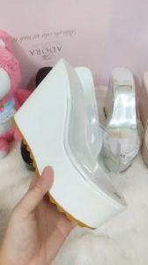 Dép xuồng quai trong gót màu cao 12cm đúp trước cao 5cm thích hợp cô dâu đi tiệc đi bàn không đau gót chân nhẹ dễ mang