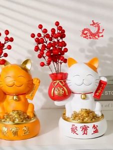 Lucky Cat fortune cat cornucopia cat adornment rich cat shop front desk cash register home opening