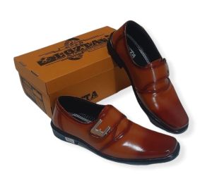 Sepatu Pantofel Pria Kulit Sepatu Formal Hitam Tan Fashion 01