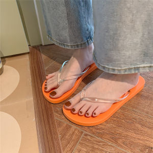 Summer Fashion Flat Bottomed Womens Thong Slippers Indoor Home Casual Anti-Slip Holiday Beach Sandals Comfortable Slip-On Shoes