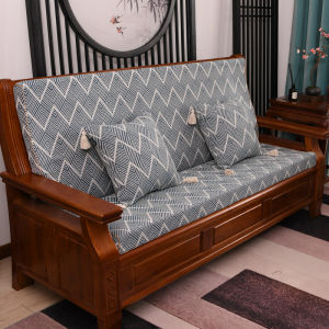 เบาะรองนั่งโซฟาไม้ แท้พร้อมพนักพิง เก้าอี้ ไม้แดงทันสมัย เรียบง่าย ฟองน้ำหนาพิเศษ กันลื่น สดใส น้ำเก้าอี้ ไม้แดง เบาะ รอง