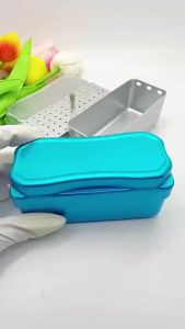 Dental Disinfection 72 Holes Endo Files Holder Metal Box Autoclave Sterilizer Case Burs For Oral Care Tools Random Color