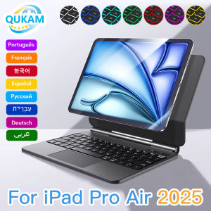 QUKAM Bluetooth Keyboard for iPad 11th 2025 Air 11in 13in Keyboard Wireless for iPad Air 4 5 6 Pro 11 12.9 Backlit Keyboard