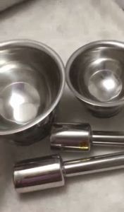 Bộ Cối Chày Inox Cao Cấp Sáng Bóng Bền Đẹp Đủ Kích Cỡ