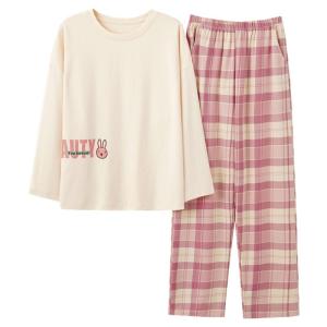 Bộ đồ ngủ nữ MiiOW bằng cotton tay dài rộng rãi