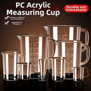 Thickened Acrylic PC Food Grade Heat Resistant Large Capacity Measuring Cup