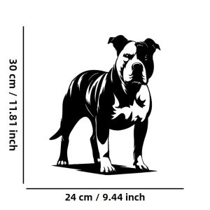 CIFbuy | Tranh Treo Tường Kim Loại Pitbull 2D Tượng Sắt Rèn Phẳng Trang Trí Sân Vườn Phòng Khách Quà Tặng Tân Gia Cho Chủ Chó