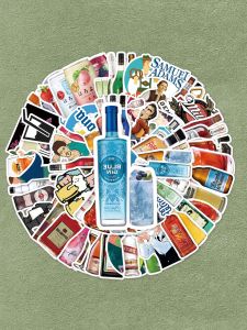 Creative Wine Bottle Cartoon Stickers DIY Decorations for Journal Albums Mobile Phones Laptops Waterproof Decals