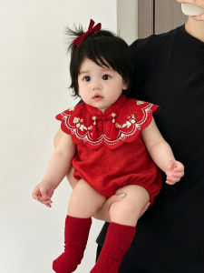 Summer Celebration New Chinese Style Baby Romper