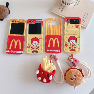 Samsung ZFlip 5/4/3 ป้องกันการตก TPU + PC ป้องกันเคสโทรศัพท์แฮมเบอร์เกอร์พลิก 3 Z พลิก 4 Z พลิก 5