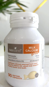 Bioisland Milk Calcium For Kids 90 Softgel Capsules Calcium Supplement Support Bone Health Strengthen Baby Teeth Boost Absorption Promote Growth Development Supplement