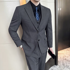 Young New Arrival Fashionable Suit Male Commute Minimalist Casual K-style Silm Trendy Wedding Suit Mens Suits
