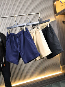 Australia High-End Line/Small 400 Yuan! Summer Men Pure Color Twill Cotton Woven Comfortable Elastic Waist Cropped Pants Shorts
