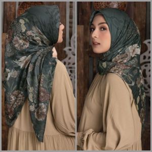 HIJAB VOAL SEGI EMPAT / HIJAB SEGI EMPAT VOAL PREMIUM LASER CUT / JILBAB VOAL MOTIP PRINTING