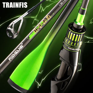【Trainfis】 1.5m/1.68m/1.8m/1.98m 2 tay cầm L cứng điện cần câu rỗng/rắn Cần Câu Cá Cacbon cần câu tất cả các vùng nước carbon hoàn toàn cần dạng sợi Mồi cần câu mồi nhử cần câu cần câu