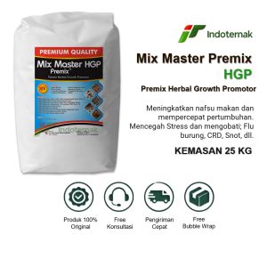 Mix Master Premix HGP - Suplemen Pakan Herbal Pemacu Pertumbuhan Untuk Unggas Kemasan 25 KG