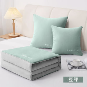 Simple Modern Cotton Pillow Blanket Two-Way Use Office Car Nap Blanket Living Room Air Conditioner Blanket Pure Cotton Pillow