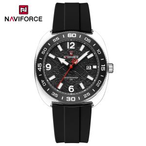 Naviforce | New NAVIFORCE Mens Quartz Movement Fashion Watch with Luminous Pointer Display 50m Water Resistance Silicone Strap Male Clocks