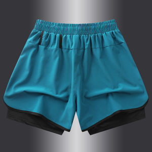 Mens Summer Loose Ice Silk Shorts Thin Running Sports Fashion Urban Style Breathable Quick Dry Three Quarter Length Pants