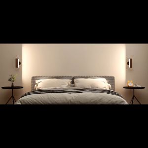 Led Mirror light， Wall Lamp，Rechargeable Wood Bathroom Bedroom Light With 360 Rotate Dimmable