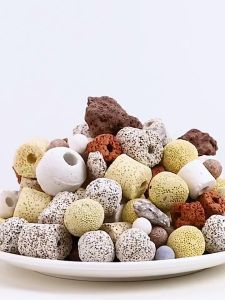 12 in 1 Aquarium Filter Media Bioballs Filter Lava Ring Ceramic rings Beneficial Bacteria with Net Bag for fish tank and pond