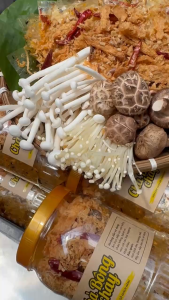 BÁNH TRÁNG CHÀ BÔNG CHAY[Hủ 300gr ( 50gr topping chà bông chay)]