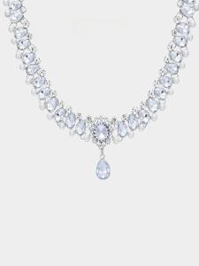 Pearl Style Zircon Necklace for Women Sweet Cool Fashion Clavicle Chain High-End Feeling Accessory to Match Dresses