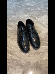 Size 38-44 Mens Fashion Black Business Shoes Soft Soled Leather Formal Shoes British Style Oxfords