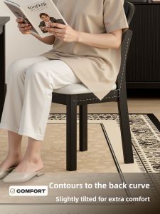 XIANGNANSONG | Soft Black Simple Dining Chair Home